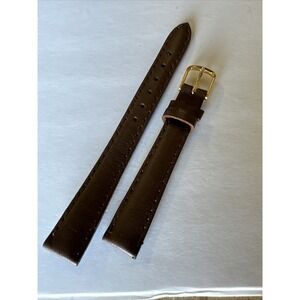 Kreisler Brown Norwegian Calf Leather Watch Strap 12mm Gold Buckle Vintage Band